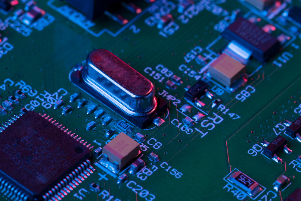 Hard drive components still life close up